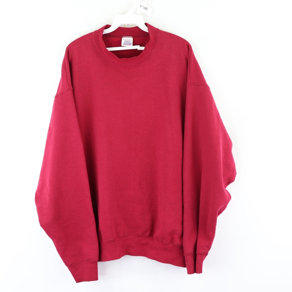 90s Mens XL Streetwear Blank Mock Neck Sweatshirt